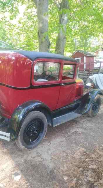 1929 Red Ford Model A Sedan