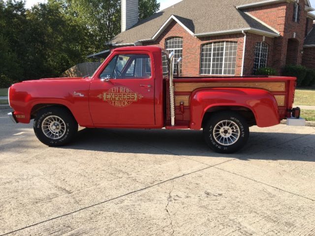 1980 Red Dodge Ram 1500 Standard Cab Pickup