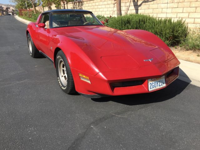 1980 Red Chevrolet Corvette