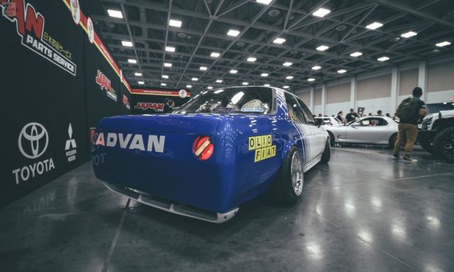 1991 White/Blue Toyota Cresta 1G-FE 15" SSR Formula Mesh Longnose Shaved Rear Show Car