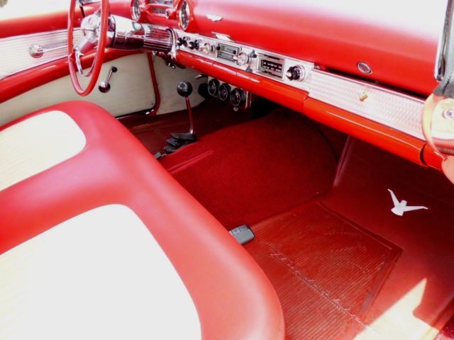 1955 Red Ford Thunderbird Convertible