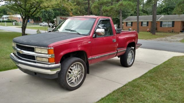1991 burgandy Chevrolet Silverado 1500 Standard Cab Pickup
