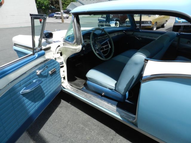 1957 Starmist Blue and Colonial White Ford Fairlane Retractable Hardtop Convertible