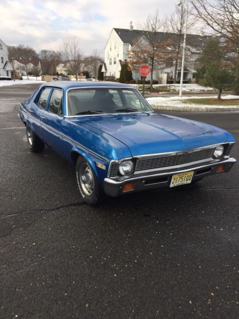 1972 Blue Chevrolet Nova
