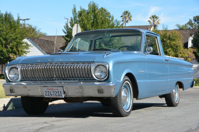 1962 Blue Ford Ranchero Standard Cab Pickup
