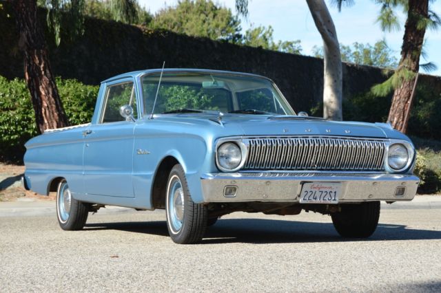 1962 Blue Ford Ranchero Standard Cab Pickup
