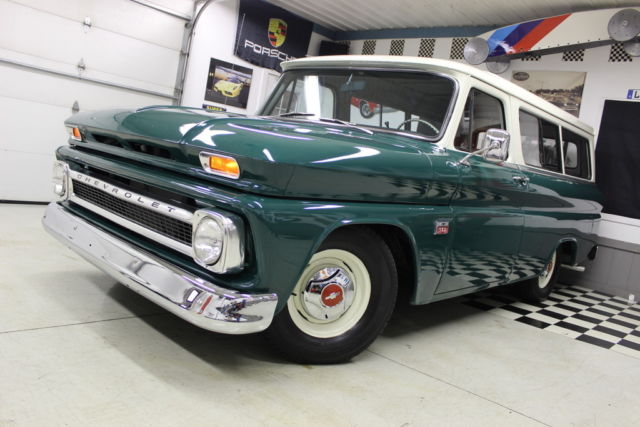 1966 GREEN Chevrolet Suburban SUV