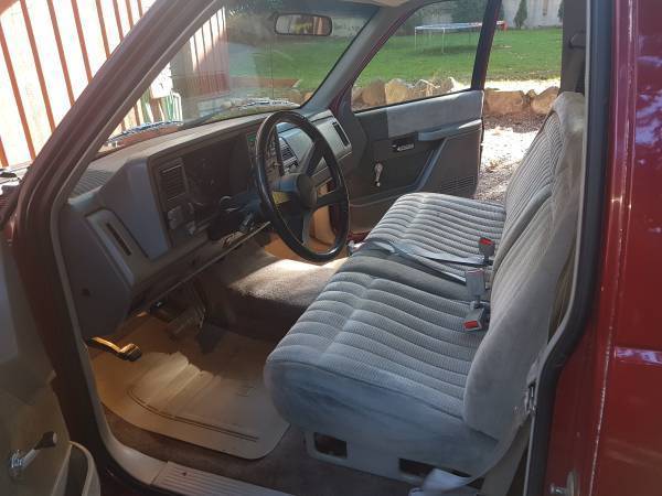 1991 Burgundy GMC Sierra 1500 Standard Cab Pickup