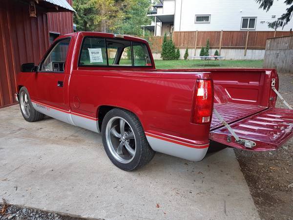 1991 Burgundy GMC Sierra 1500 Standard Cab Pickup