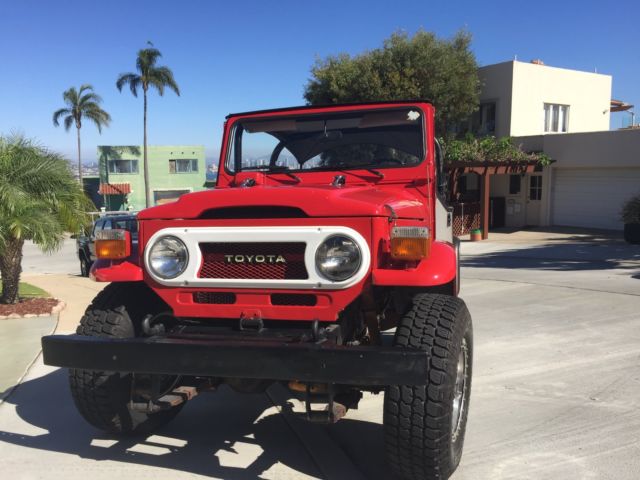 1975 Red Toyota Land Cruiser SUV