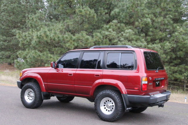1992 Maroon Toyota Land Cruiser SUV