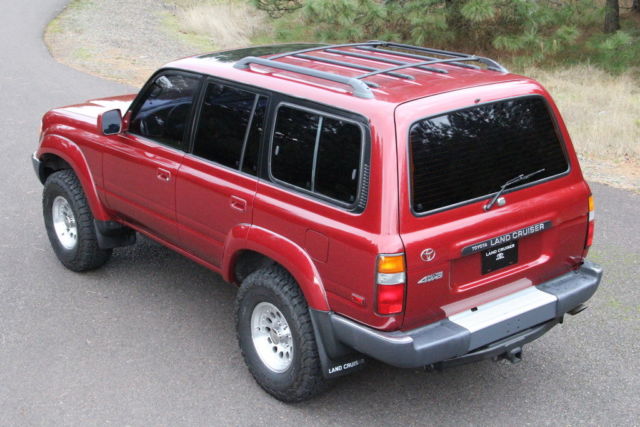 1992 Maroon Toyota Land Cruiser SUV