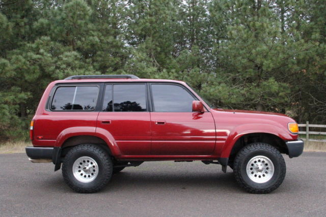 1992 Maroon Toyota Land Cruiser SUV