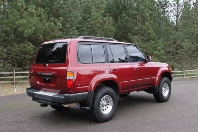 1992 Maroon Toyota Land Cruiser SUV