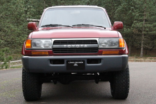1992 Maroon Toyota Land Cruiser SUV