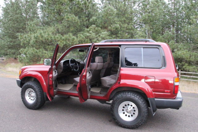 1992 Maroon Toyota Land Cruiser SUV