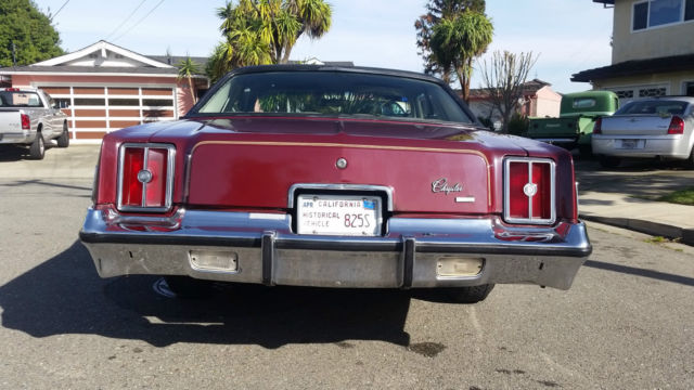 1975 Burgundy Chrysler Cordoba Coupe