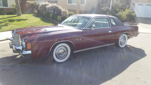 1975 Burgundy Chrysler Cordoba Coupe