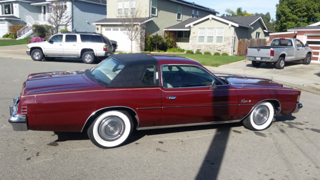 1975 Burgundy Chrysler Cordoba Coupe