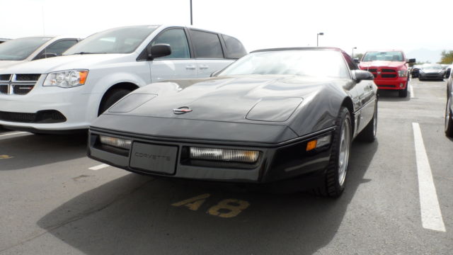 1990 Black Chevrolet Corvette Convertible
