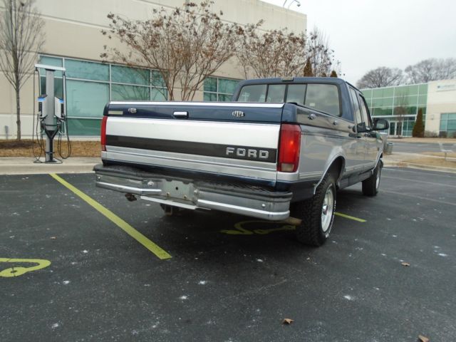 1992 BLUE/SILVER Ford F-150 Extended Cab Pickup