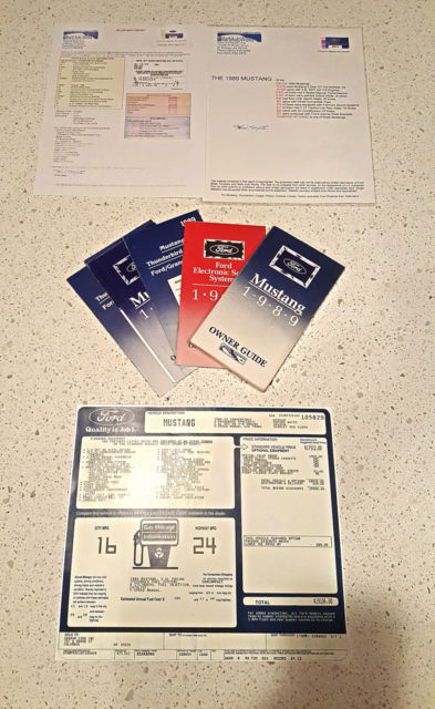 1989 White Ford Mustang