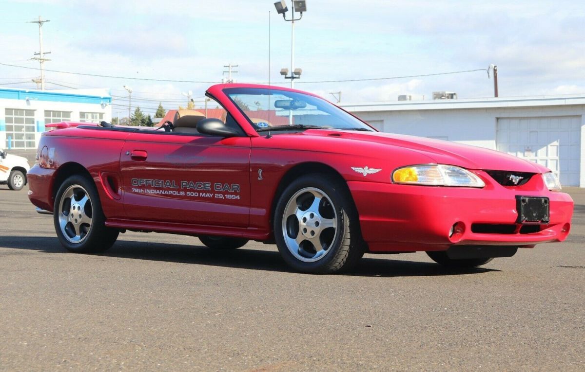 1994 Red Ford Mustang Convertible
