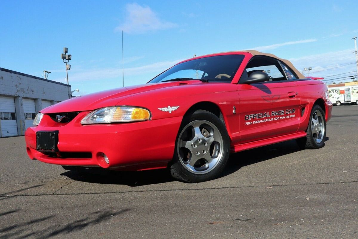 1994 Red Ford Mustang Convertible