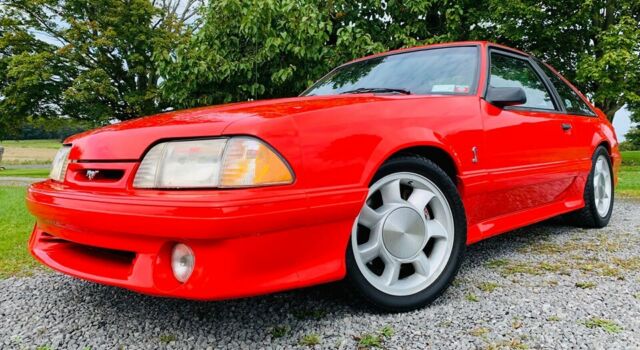 1993 Red Ford Mustang Hatchback