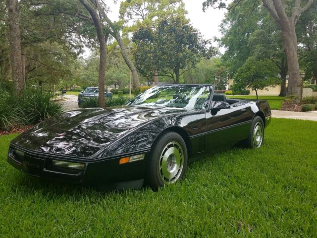 1987 Black Chevrolet Corvette Convertible