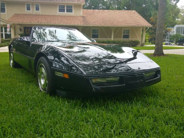 1987 Black Chevrolet Corvette Convertible