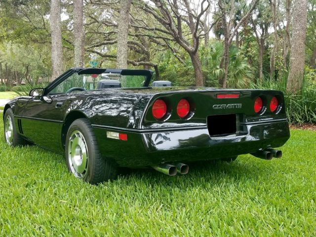 1987 Black Chevrolet Corvette Convertible