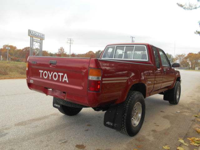 1991 Red Toyota Tacoma Extended Cab Pickup