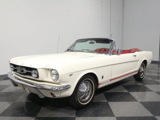 1965 White Ford Mustang Convertible