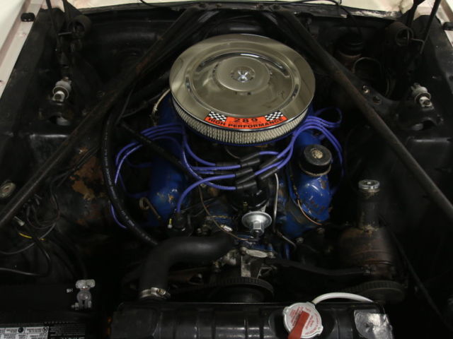 1965 White Ford Mustang Convertible