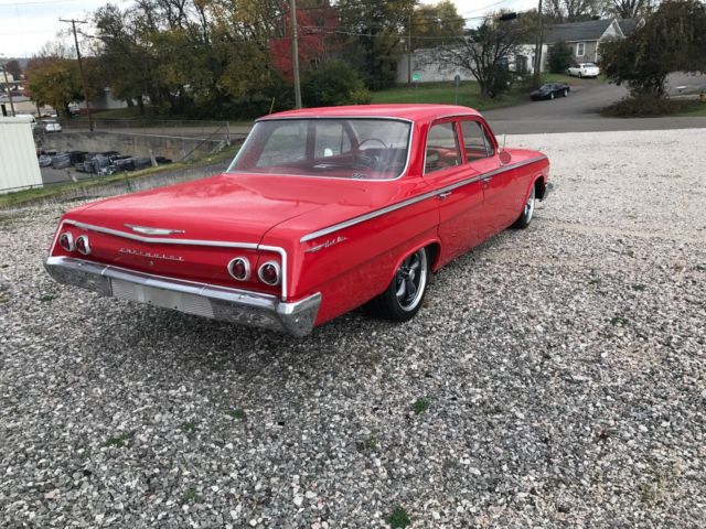 1962 Red Chevrolet Bel Air/150/210 Sedan