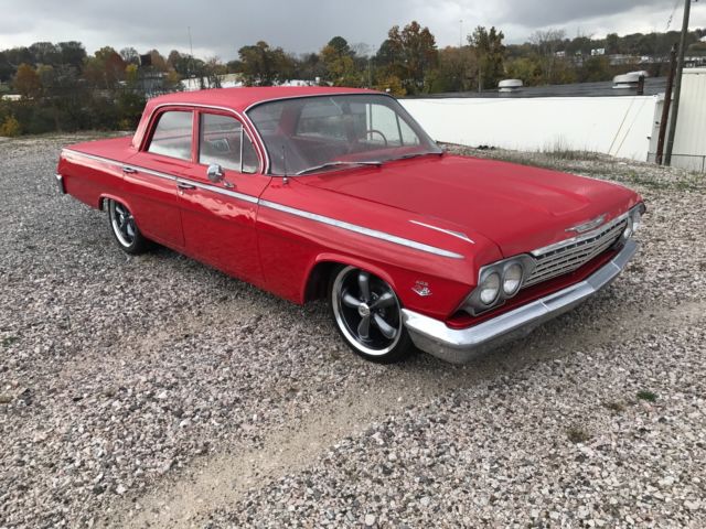 1962 Red Chevrolet Bel Air/150/210 Sedan