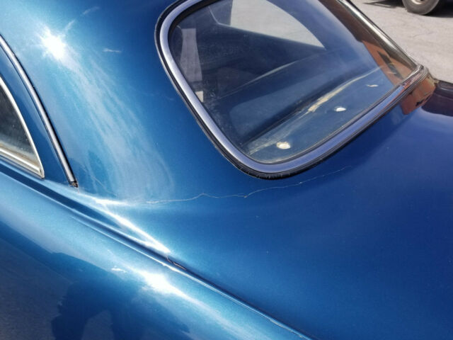 1949 Blue Ford Lowered and Chopped Custom Coupe