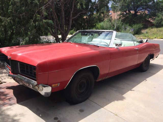 1970 Red Ford Galaxie Convertible