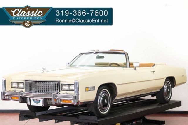 1976 White Cadillac Eldorado Convertible