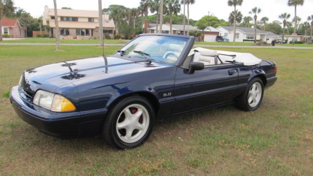 1993 Blue Ford Mustang Convertible