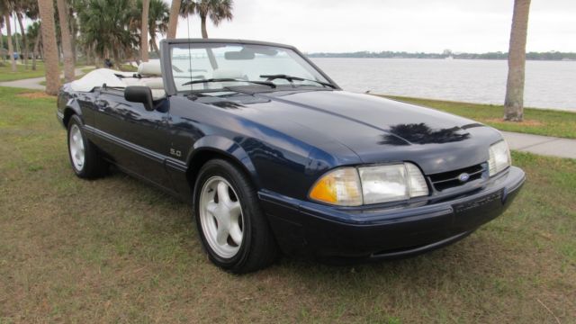 1993 Blue Ford Mustang Convertible