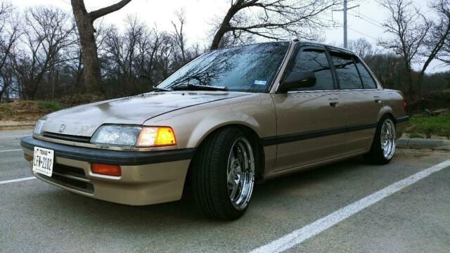 1988 Gold Honda Civic Sedan