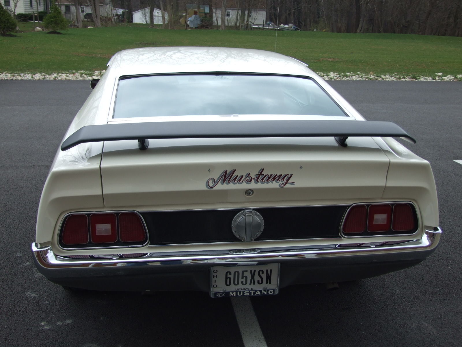 1971 White Ford Mustang