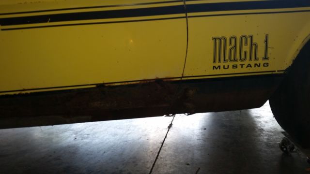 1971 Yellow Ford Mustang Fastback