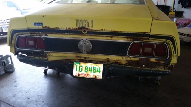 1971 Yellow Ford Mustang Fastback