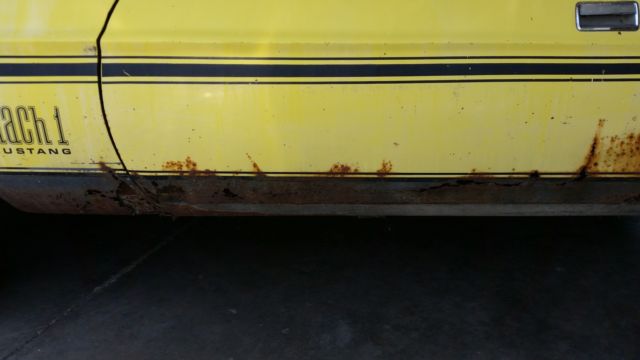 1971 Yellow Ford Mustang Fastback