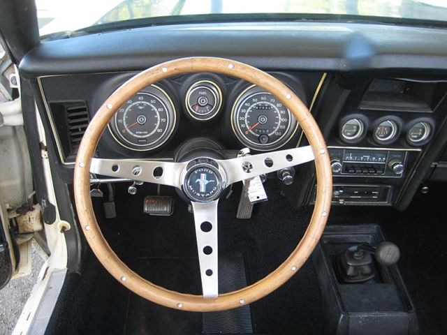 1973 White Ford Mustang Convertible