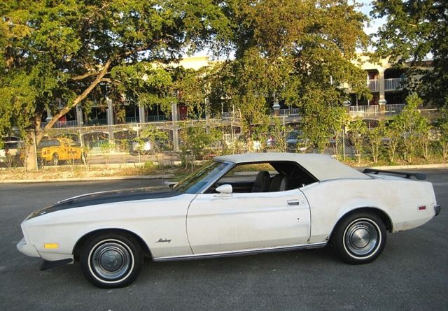 1973 White Ford Mustang Convertible