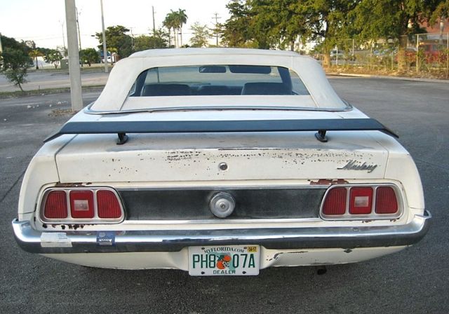 1973 White Ford Mustang Convertible